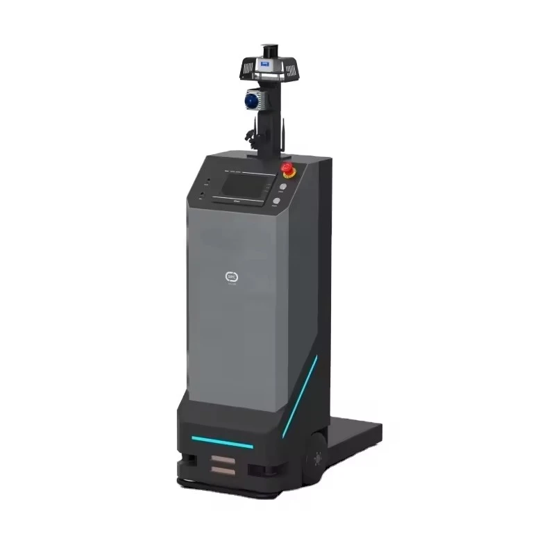 Smart Single AGV Robot Carrying Pallet Stack For Warehouse Delivery